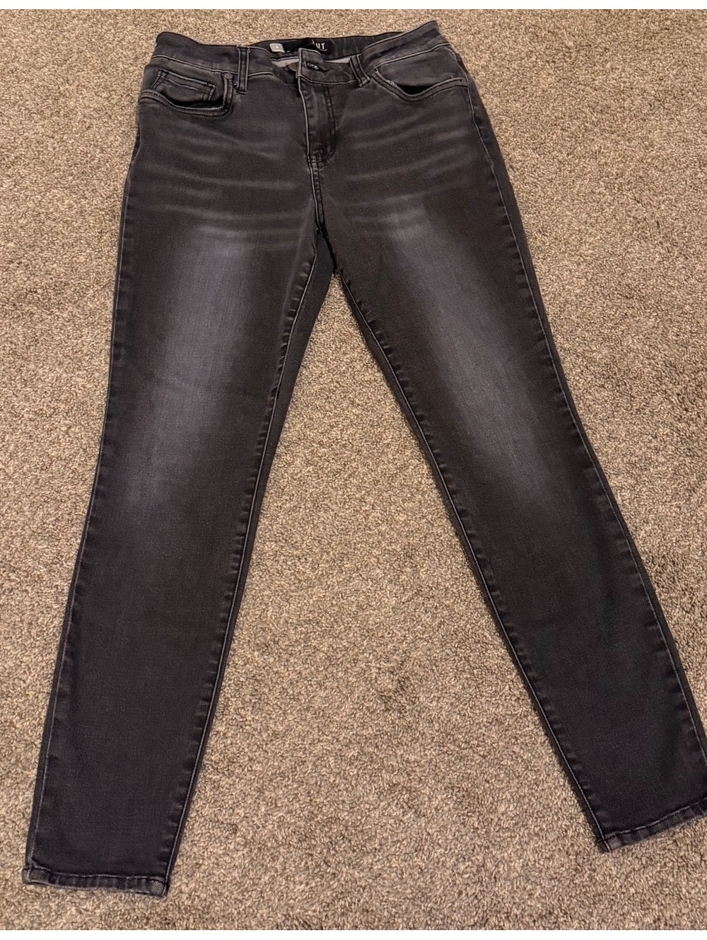 KUT From The Kloth Donna High Rise Ankle Skinny Jeans Black Size 8